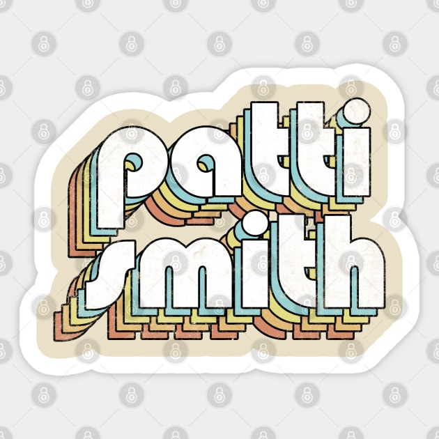 Patti Smith - Retro Rainbow Letters Sticker by Dimma Viral